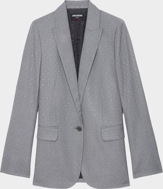 Zadig&Voltaire Valse Embellished Single-Breasted Blazer