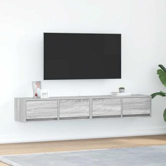 Berkfield Home TV Cabinets 2 pcs Grey Sonoma 80x31x25.5 cm Engineered Wood