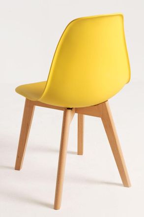 Regalos Miguel Packs Sillas Comedor - Pack 4 Sillas Kelen - Amarillo