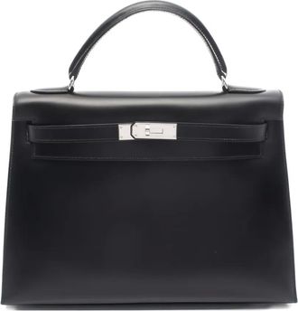 Herm&egrave;s 1999 32 Kelly leather tote bag - Black