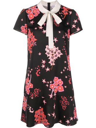 Red Valentino Abito con stampa - Nero