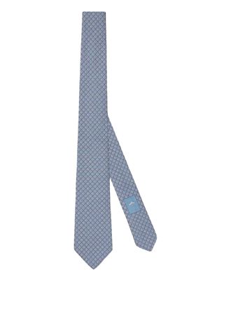 Gucci GG monogram silk tie - men - Silk - One Size - Blue