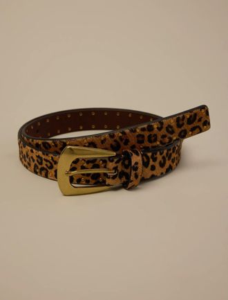 Lucky Brand Leopard Haircalf Belt