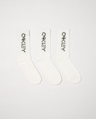 Oakley Set 3 paia di calze in cotone a coste stretch con logo jacquard