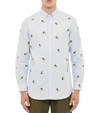 Dsquared2 Sky Blue Embroidered Shirt