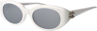 Alexander McQueen Womens Sunglasses Am0469s White-Silver White-White-Silver Injected White/white/silver