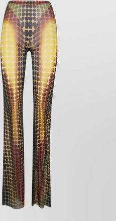 Jean Paul Gaultier reedition high waist flare trousers stretch