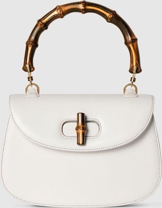 Gucci Bamboo 1947 Small Bag, White, Leather