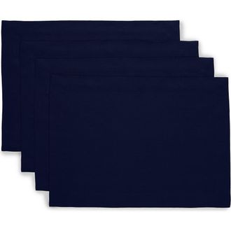 Solino Home Linen Placemats - Fete, 14 x 19 in Navy at Nordstrom, Size Medium