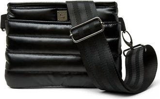 Think Royln Womens Bum Bag/crossbody Bag In Pearl Black With Black Strap