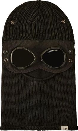 C.P. Company Extrafijne Merino Wol Goggle Balaclava - Dames - Hoeden - Zwart - ONE Size - Wol - Accessoires