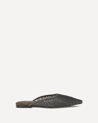 Brunello Cucinelli Ballerine in camoscio con ricamo in rete impreziosita Woman 39