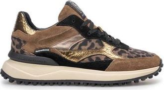 Floris Van Bommel Noppi 41.00 leren sneakers bruin/goud