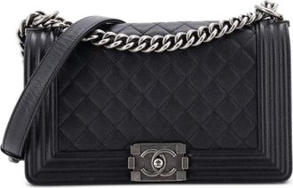 Chanel Borsa a tracolla Boy Flap media - Nero