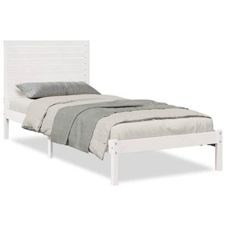 Berkfield Home Extra Long Bed Frame without Mattress White 90x220 cm Solid Wood