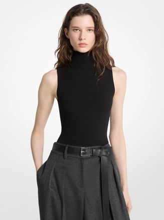 Michael Kors Stretch Viscose Knit Turtleneck Bodysuit