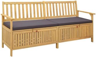 vidaXL Storage Bench with Cushion with Storage with Door vidaXL
