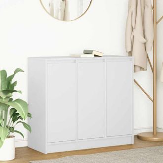 vidaXL Credenza Bianca 85x34x76 cm in Legno Multistrato - Vidaxl