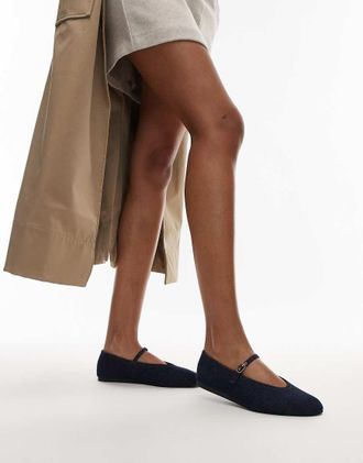 Arket Ballerine Mary Jane in denim lavaggio blu indaco