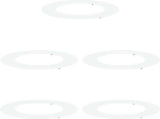 vidaXL Anillos Planos Para &Aacute;rboles 5 Pcs Blanco &Oslash;50 / 80 Cm Acero Vidaxl