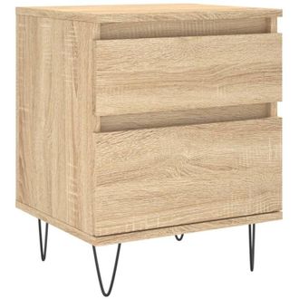 vidaXL Vidaxl - Mesita De Noche Madera De Ingenier&iacute;a Roble Sonoma 40x35x50 Cm