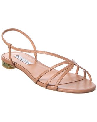 Aquazzura Logo Leather Sandal