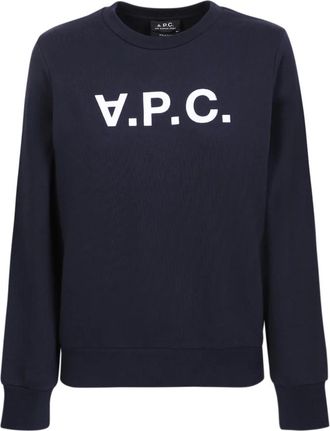 A.P.C. Blauwe Sweatshirt Ss 23 Dameskleding - Dames - Sweatshirts - Blauw - S - Katoen - Hoodies & sweatvesten