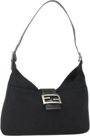 Fendi Pre-owned Vintage Schoudertas - Dames - Vintage Schoudertas - Zwart - ONE Size - Leer - Vintage