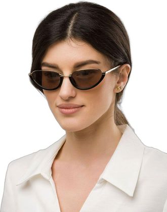 Furla Womens Sunglasses Rose Gold-Brown Metal