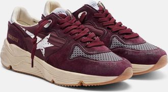 Golden Goose Running Nylon suede-trimmed sneakers