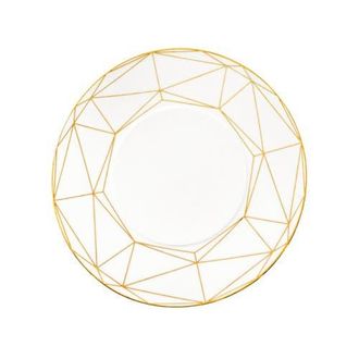 Prouna Gem Cut Gold Salad / Dessert Plate in White at Nordstrom