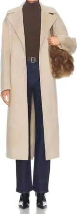 Nili Lotan Jarel Wrap Coat In Beige