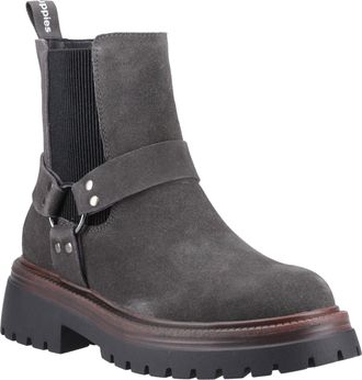 Hush Puppies Raye Suede WoMens Charcoal Flat Chelsea Boots - Size UK 7