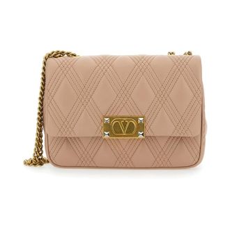 Valentino Garavani Cross Body Bags, female, Pink, Size: ONE SIZE Quiltie 67 Medium Shoulder Bag
