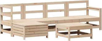 vidaXL Juego De Sof&aacute;s De Jard&iacute;n 6 Piezas Madera Maciza De Pino Vidaxl