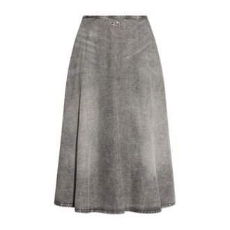 Diesel Midi Skirts, female, Gray, Size: W29 De-Annie-S2 Skirt