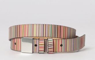 Paul Smith Cintura Signature Stripes Paul Smith in pelle stampata