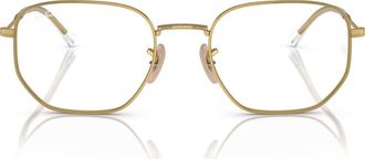 Ray-Ban 51mm Oval Optical Glasses in Gold Flash at Nordstrom