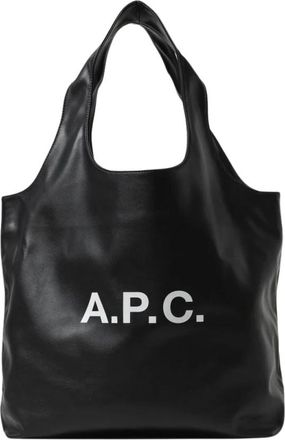 A.P.C. A.p.c., Tassen, Dames, Zwart, ONE Size, Leer, Zwarte leren tas