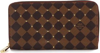 Louis Vuitton Damier Canvas Ebene Damier Canvas Long Wallet (Bi-Fold) (Pre-Owned)