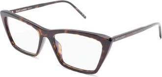 Saint Laurent Mica Dunne Brillen - Dames - Brillen - Bruin - 54 MM - Accessoires