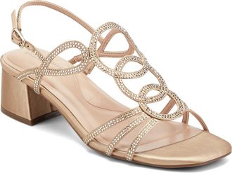 Easy Spirit Yana Block Heel Sandal - Wide Width Available in Gold at Nordstrom, Size 9.5