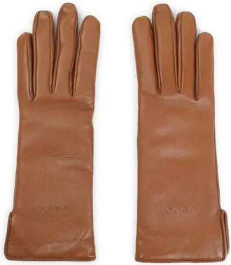 Gucci Light Brown Lamb Leather Gloves-Donna