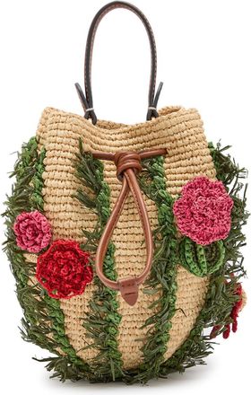 Anya Hindmarch Cactus Raffia and Leather Cross-body bag - Natural - One Size