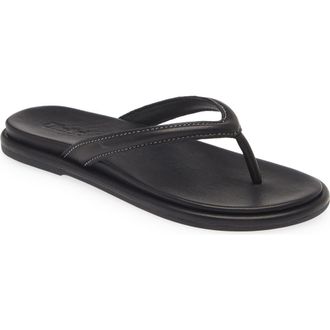Olukai Tiare Flip Flop in Black /Black at Nordstrom, Size 9