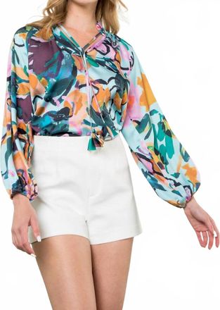 THML Clothing Chandler Silky Top In Light Blue