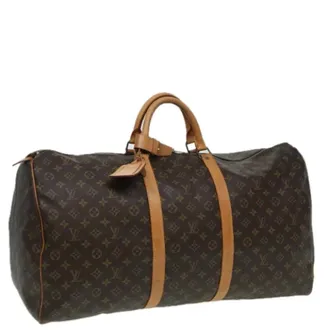 Louis Vuitton Pre-owned Weekend Bags, female, Brown, Size: ONE SIZE Pre-owned Keepall 60 Boston Bag