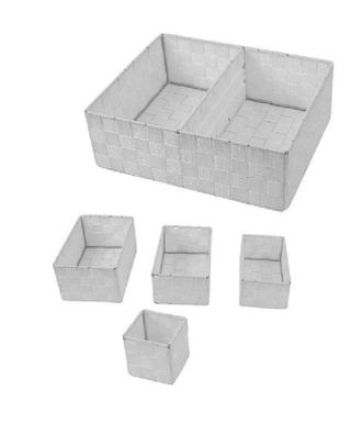 Trade Shop Trade Shop - 11 Cajas Modulares De Tela Organizador De Ba&ntilde;o Estanterias 79079 Gris Claro