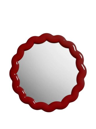 &k Amsterdam Zigzag round mirror - Red