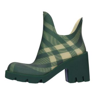 Burberry Schoenen, Dames, Groen, 38 EU, Marsh Enkellaarsjes met Hak